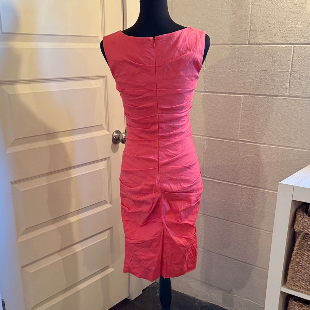 Atelier Nicole Miller Coral Sleeveless Dress - Picture 3 of 6